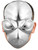 Adult Silver Chrome Halloween Costume Alien Mask