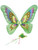 Silk Multicolored Butterfly Wings And Wand Costume Accessory Set