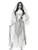 Adult Women's Sexy White Grey Zombie Ghost Bride Costume Dress