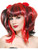 Womens Deluxe Red Black Witch Gothic Anime Wig