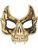 Deluxe Costume Gold Black Venetian Carnival Fanged Skull Mask