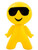 27" Inflatable Cool Guy In Sunglasses Emoji Emote Face Man Decoration