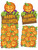 24" Set Of 2 Halloween Jumbo Pumpkin Patch 2 Sided Cutouts Decorations