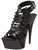 Women's Shoes 6" Open Toe Platform Sandal With Knot Detailing - Black Smooth PU