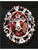 Deluxe Gothic Punk Red and Silver Cross Costume Accessory Brooch