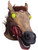 Adults Light Up Evil Zombie Racing Horse Kentucky Derby Mask Costume Accessory