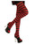 Womens Sexy Black and Red Striped Costume Tights