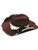 Brown Costume Cowboy Or Girl Hat White Cow Skin Trim