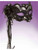 Deluxe Retro Black Venetian Carnival Eye Half Mask Sequin Large Flower