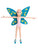 New 4" Blue Bendable Fairy Pixie Toy Figure Decoration