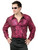 Mens Disco Shirt - Liquid Red & Black Skin Print Costume Accessory