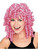 Women's Pink Curly Top Ringlet Clown or Loopsy Doll Costume Wig