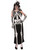 Womens Sexy Black White Bone Collection Skeleton Long Dress