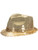 Adults Dazzling Sparkling Gold Sequin Fedora Hat Costume Accessory