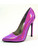 Highest Heel Womens 5" Plain Pump Fuchsia Iridescent Patent PU Shoes