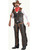 Men's Range Rider Cowboy Costume Black and Brown Faux Leather Vest