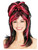 Womens Sexy Red and Black Costume UK Diva Wig