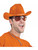 Adults Deluxe Orange Wild Wild West Cowboy Hat Costume Accessory