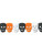 5" x 12' Skull Orange Black White Garland Hanging Halloween Decoration Decal