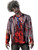 Adult Grey Bloody Zombie Shirt With Open Stomach Cavity Costume Accessory