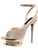 Women's Shoes 5 1/2" Diamond Covered Satin Platform - Champagen Satin Gen