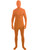 Child Orange Full Body Zentai Suit I'm Invisible Disappearing Man Costume