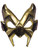 Adult Gold Demon Devil Costume Half Mask