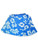 Blue White Luau Hawaiian Flowers Power Hippy Costume Hibiscus Bucket Hat