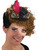 Women's Victorian Costume Black Mini Top Hat With Sequin Bow Tie