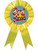 3rd Place Prize Award Winner Yellow Ribbon Necklace Medallion Costume Accessory