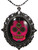 Day Of The Dead Molded Skeleton Skull Necklace Pendant Costume Accessory