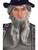 Long Grey Gray Forked Wizard Costume Beard Kit