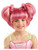 Child Girls Pink Springtime Fairy Costume Wig With Pigtails