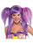 Adult Purple and Pink Circus Sweetie Berry Bubbles Costume Ponytail Wig