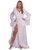 Adult Vintage Hollywood Starlet Goddess White Marabou Satin Robe Costume