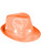 Flashing Neon Orange Pimp Gangster Blues Brothers Fedora Hat Costume Accessory