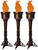 Set of 3 Electric Faux-Flame Battery Operated Torches