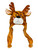 Plush Reindeer Christmas Winter Novelty Cap Hat Beanie Costume Accessory