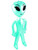 63" Green Inflatable Girl Alien Martian Prop Toy Decoration