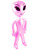 63" Light Pink Inflatable Girl Alien Martian Prop Toy Decoration