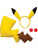 Child's Pikachu Electric Pokemon Headband Cheeks And Tail Costume Accessory Kit
