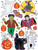 New 12 Count Stickers Halloween Character Wall Clings Party Decoration 12-17"