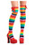 Women's Sexy Striped Multicolor Rainbow Thigh Highs Costume Stockings