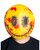 Adults Bloody Stitched Happy Emoji Vacuform Face Strap Mask Costume Accessory