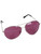 Retro Mauve Lens Silver Frame Aviator Rock Star Glasses