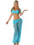 Womens Blue Belly Dancer Arabian Nights Jasmine Costume