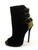 Highest Heel Womens 5" Open Toe Ankle Bootie Lime Green Snake Trim PU Shoes Highest Heel Womens 5" Open Toe Ankle Bootie Lime Green Snake Trim PU Shoes