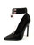Highest Heel Womens 5" Pump W/Ankle Cuff Pad Lock Black Patent PU Shoes