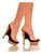 Highest Heel JADE-11 Womens 6" Black Cork Partial Wedge Platform Shoes