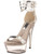 Highest Heel Women's 6" Platform Ankle Cuff Silver Metallic Shoes